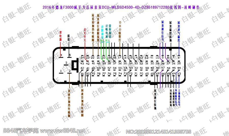 2016年德龙F3000威孚力达尿素泵DCU-WLDSD4500-4D-DZ95189712280接线图